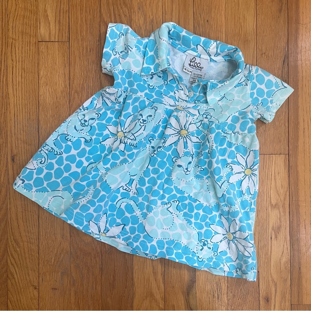 Lilly Pulitzer Aqua Floral Kids Dress